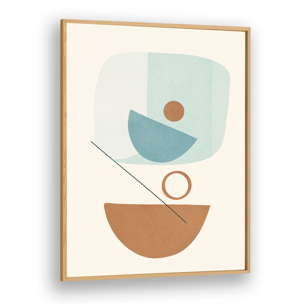 AZZURRO SHAPES IV , BOHO ART PAINTINGS