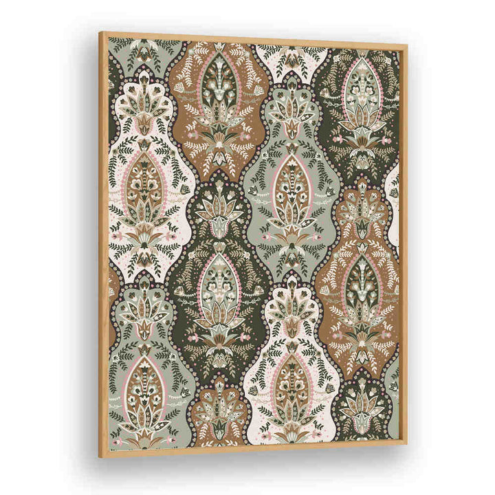 COUNTRY HOUSE PAISLEY GREEN , PATTERN ART PRINTS