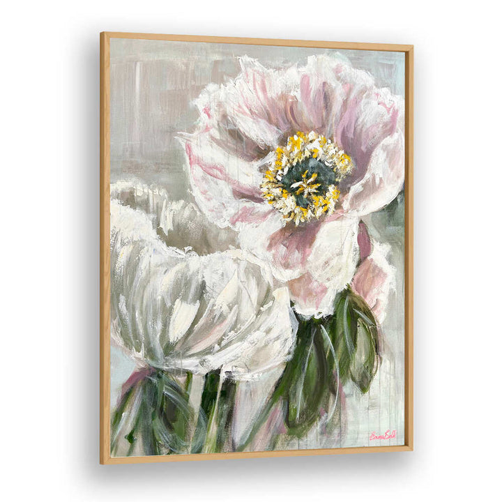 Stunning DELICATE WHITE AND PINK FLOWERS, FLORAL FLOWER PAINTINGS to elevate your space with contemporary elegance.