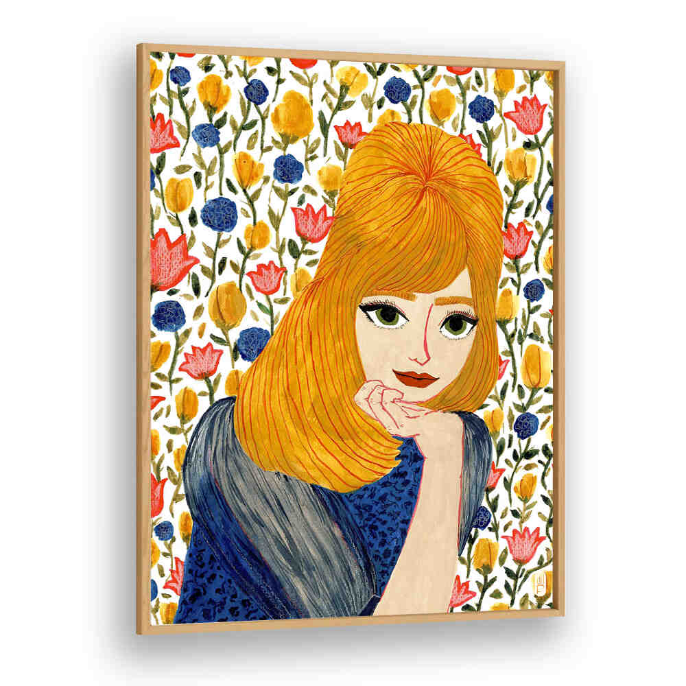 FLORAL BABY PORTRAIT I , PORTRAITS & FIGURATIVE ILLUSTRATIONS