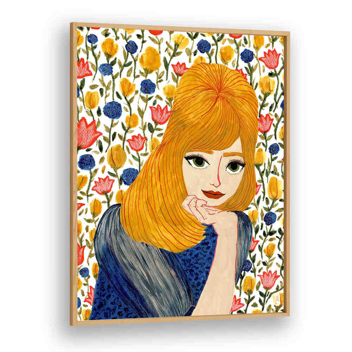 FLORAL BABY PORTRAIT I , PORTRAITS & FIGURATIVE ILLUSTRATIONS