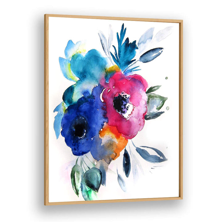 FLORAL NO IX , FLORAL FLOWER PAINTINGS