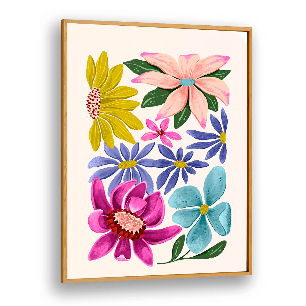 Bright and colorful floral artwork from the FLOWER PUZZLE, FLORAL FLOWER PAINTINGS collection, perfect for relaxation.