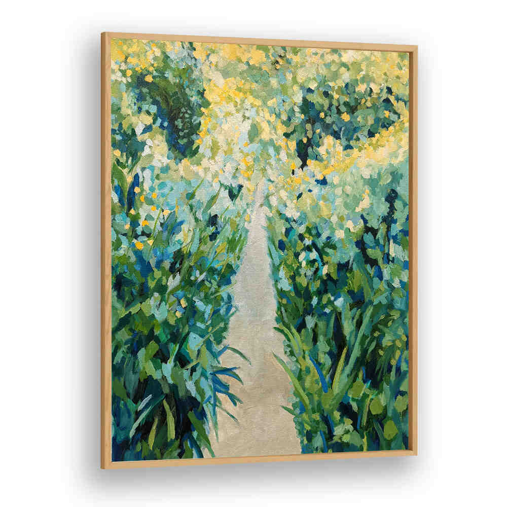 GARDEN PATH , FLORAL FLOWER PAINTINGS