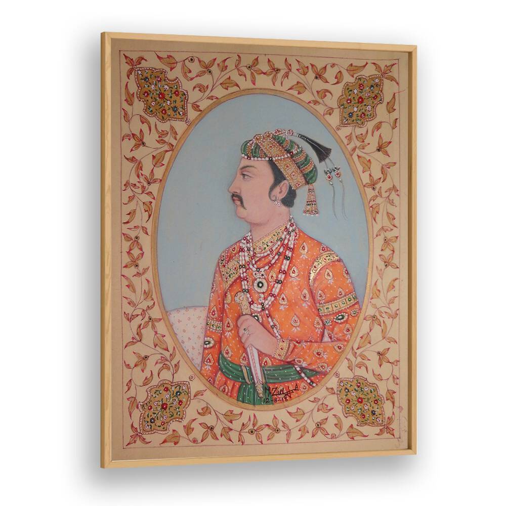 Stunning Mughal King Jhangir, Indian Art Paintings, a timeless masterpiece for your decor. Elevate your space today!