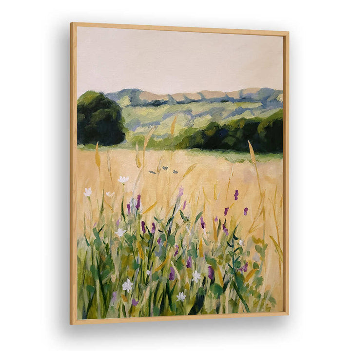 OAKS AND TALL GRASS , LANDSCAPE PAINTINGS