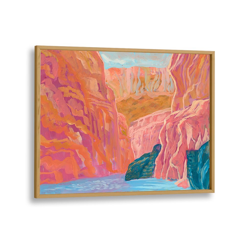 Experience vibrant hues in our PINK CANYON, LANDSCAPE PAINTINGS, bringing nature's beauty to your home.