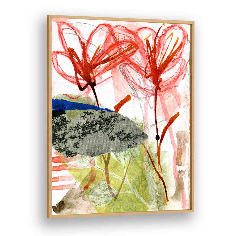 SHE COLORED OUTSIDE , FLORAL FLOWER PAINTINGS