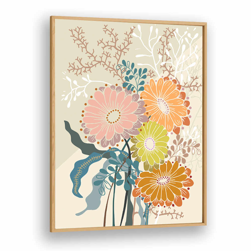 Bright and vibrant SPRINGTIME I, FLORAL FLOWER PAINTINGS, showcasing bold floral designs to enhance any space.
