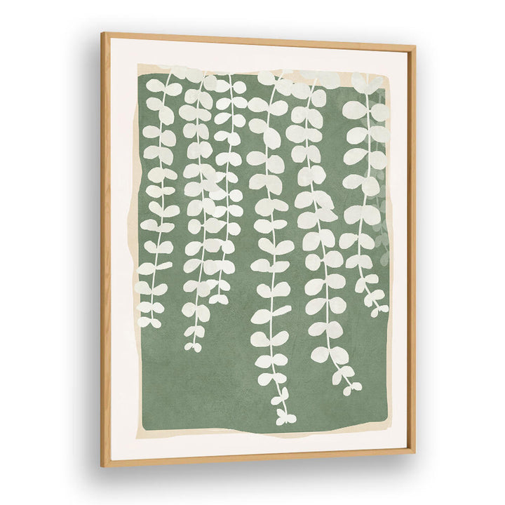 MINIMAL ABSTRACT LEAVES II , FLORAL FLOWER PAINTINGS