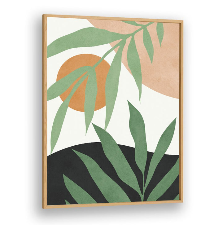 Vibrant TROPICAL IV, BOHO ART PAINTINGS featuring lush greenery and warm colors, perfect for any stylish space.