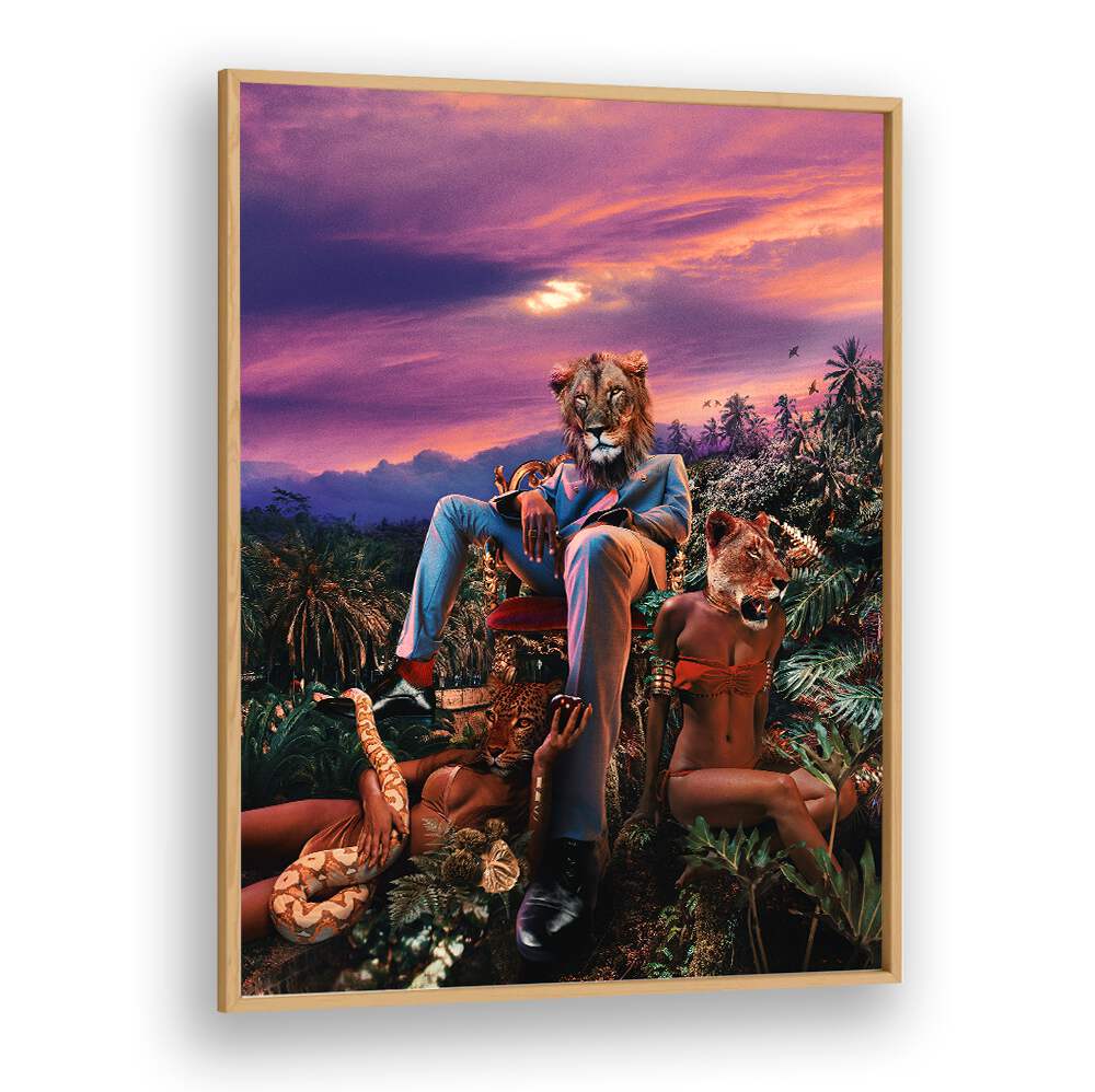 Whimsical Animal Mafia Altered Art Prints featuring vibrant colors and unique designs to enhance any space.