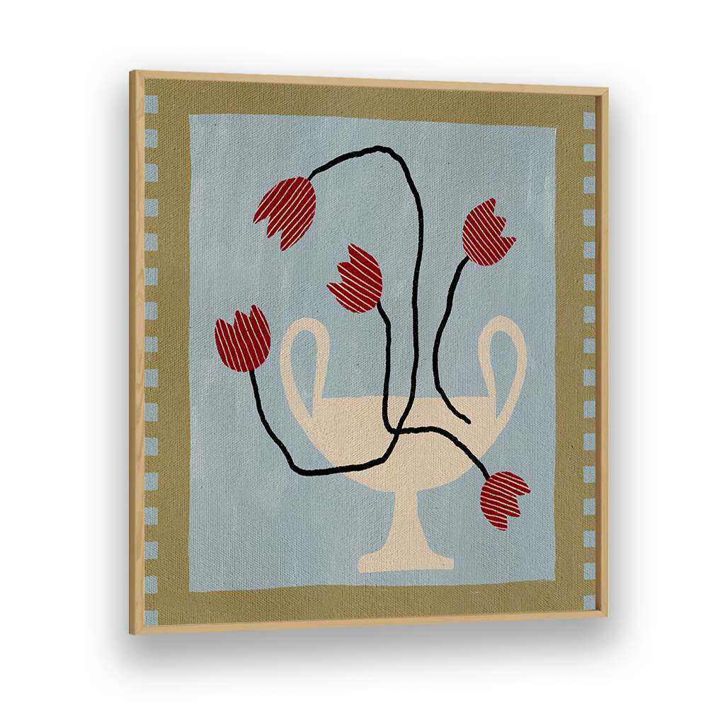 Vibrant red blooms in a vase design, perfect for home decor. Discover OUT OF VASE BLOOMS VI, FLORAL FLOWER PAINTINGS.