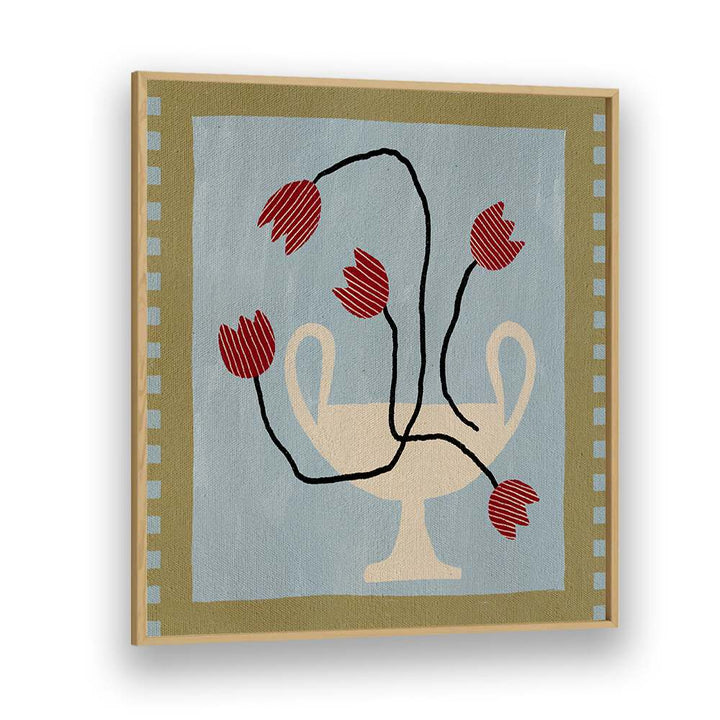 Vibrant red blooms in a vase design, perfect for home decor. Discover OUT OF VASE BLOOMS VI, FLORAL FLOWER PAINTINGS.