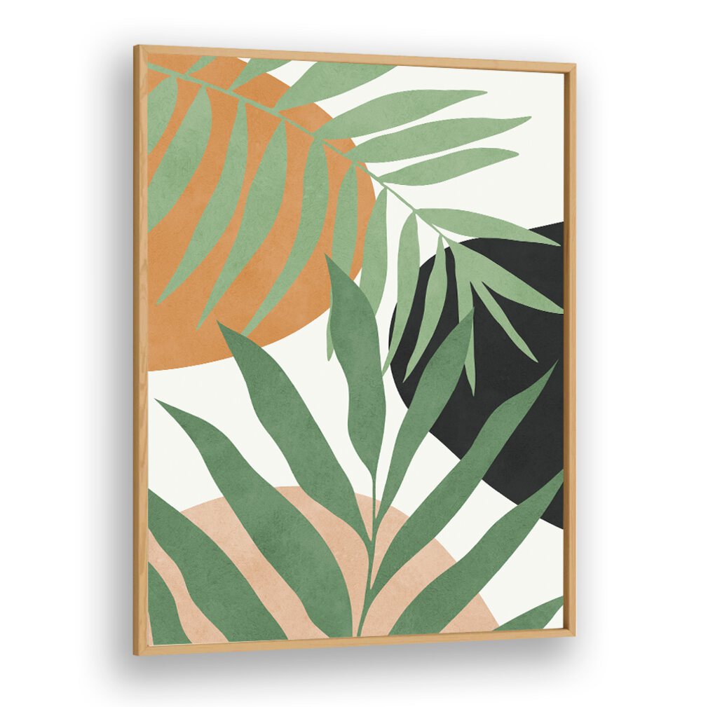 Stunning WATERCOLOR I, BOHO ART PAINTINGS featuring lush green leaves and earthy tones, perfect for any modern space.