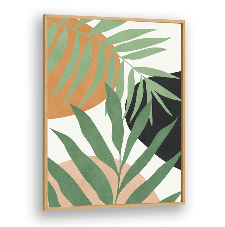 Stunning WATERCOLOR I, BOHO ART PAINTINGS featuring lush green leaves and earthy tones, perfect for any modern space.