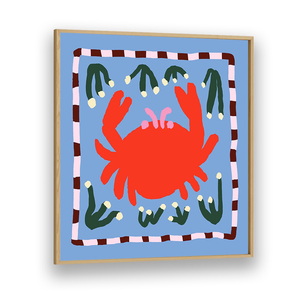 Vibrant CRAB, KITCHEN POSTERS featuring a colorful crab design, perfect for adding charm to any culinary space.