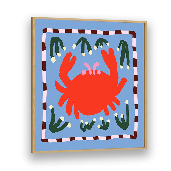 Vibrant CRAB, KITCHEN POSTERS featuring a colorful crab design, perfect for adding charm to any culinary space.