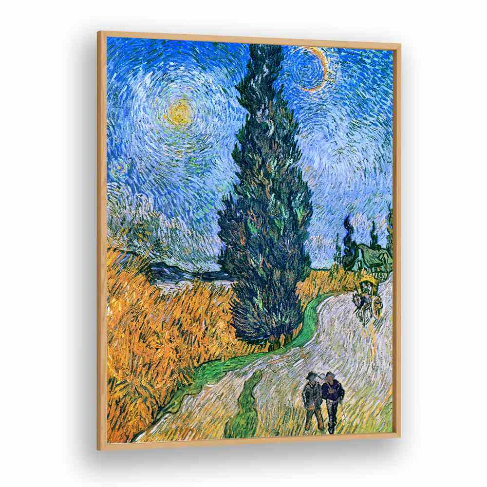 VINCENT VAN GOGH'S ROAD WITH CYPRESS AND STAR (1890) ,  VINTAGE PAINTINGS
