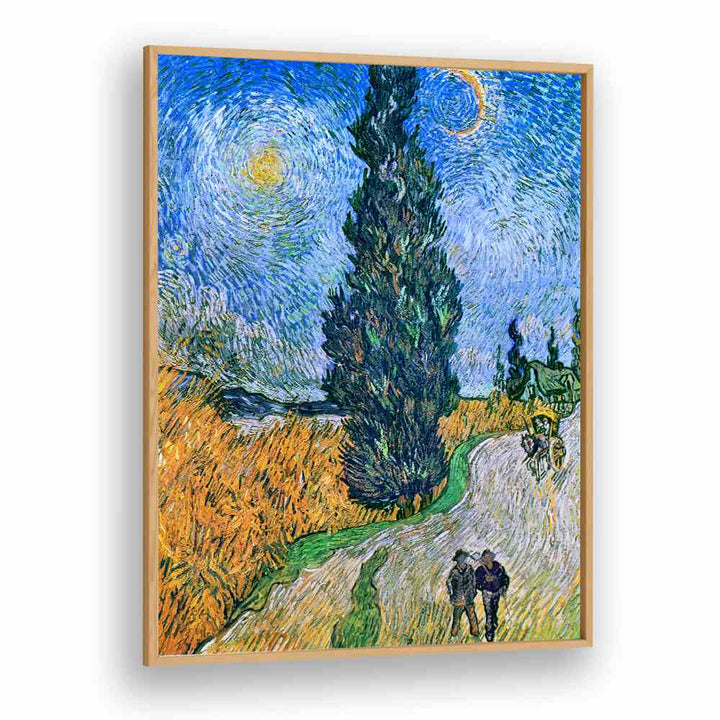 VINCENT VAN GOGH'S ROAD WITH CYPRESS AND STAR (1890) ,  VINTAGE PAINTINGS