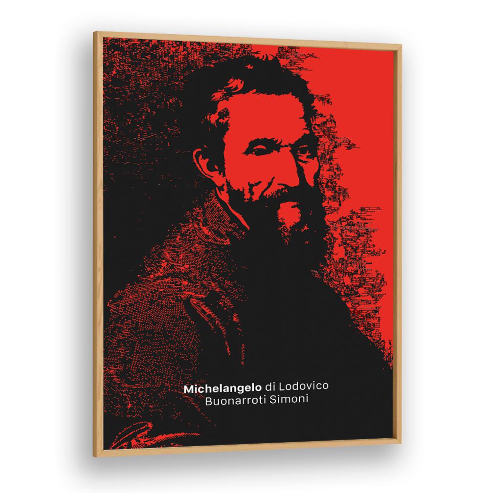 Stylish MICHELANGELO, PORTRAITS artwork featuring a striking design, perfect for elevating any space.