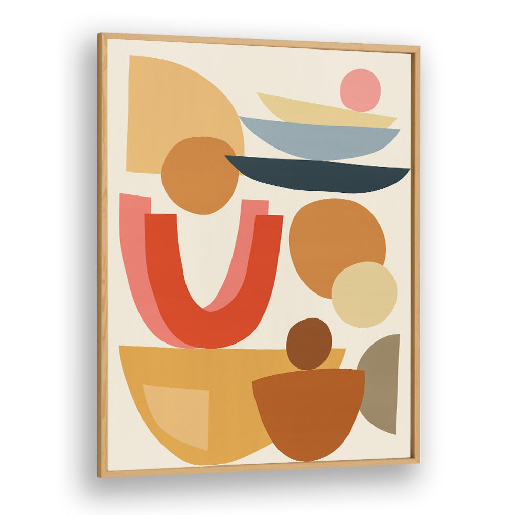Colorful ORGANIC V, GEOMETRIC ART PRINTS showcase modern design blending organic shapes for a stunning decor piece.