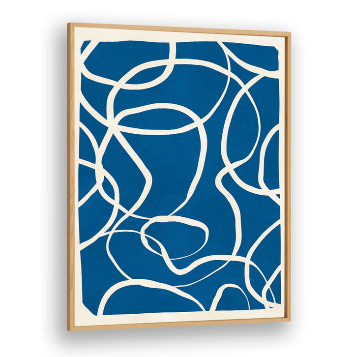 Vibrant blue and white design from EXPRESSIVE LINES IX, ABSTRACT PAINTINGS, perfect for enhancing creative spaces.