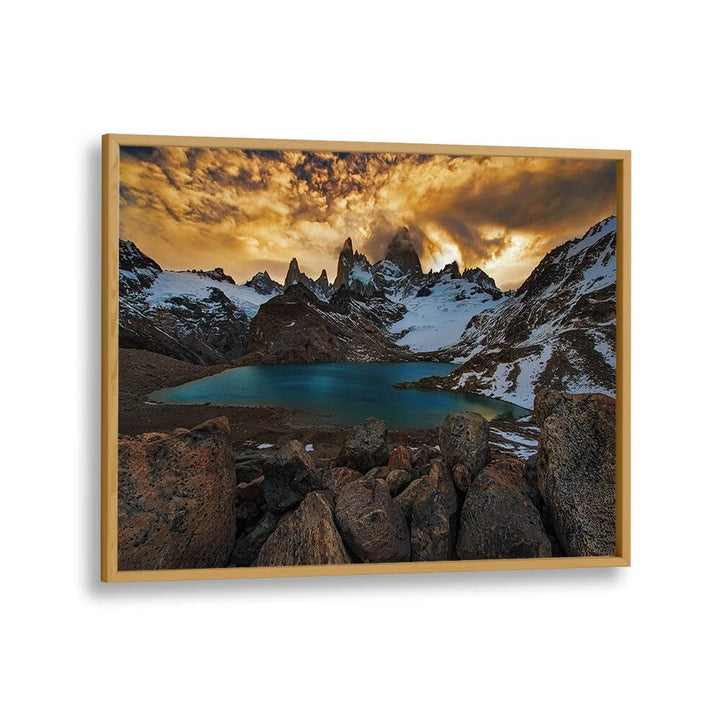 Stunning MOUNT FITZ ROY photography prints showcasing majestic peaks and serene waters, perfect for your space.