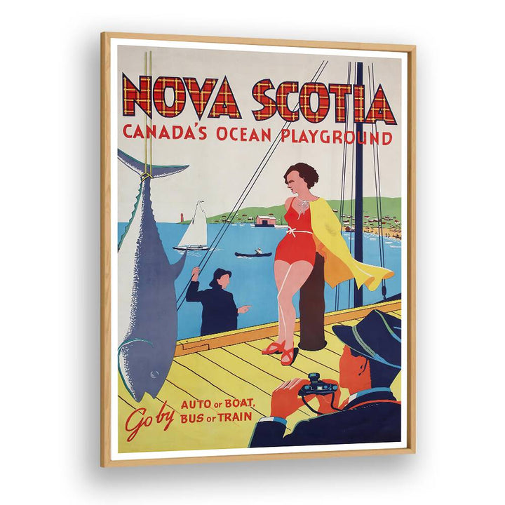 NOVA SCOTIA, VINTAGE TRAVEL POSTERS showcasing coastal charm and nostalgia in vibrant artwork. Perfect for any décor!