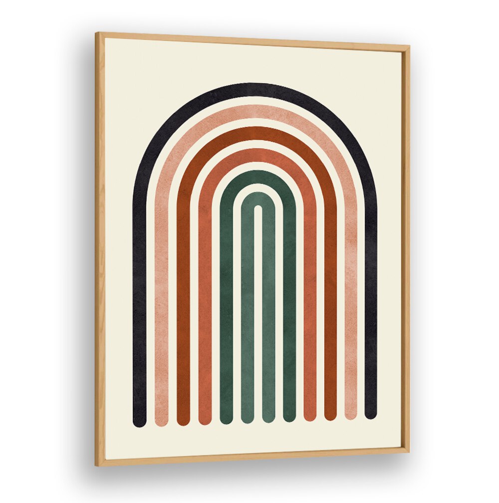 Colorful LINES AND ARCS V, BOHO ART PAINTINGS showcase modern design with elegant arches, perfect for your decor.
