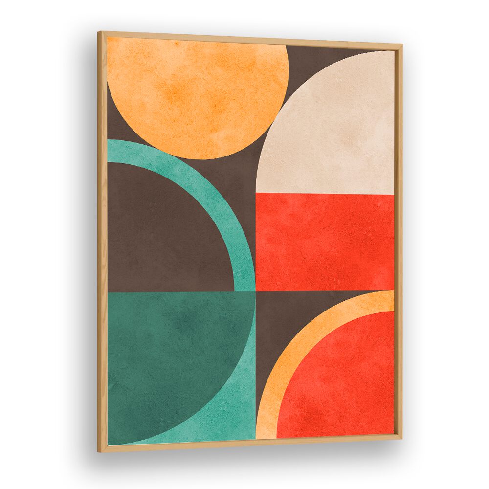 Vibrant CIRCLES IN HARMONY XIII, GEOMETRIC ART PRINTS showcasing abstract shapes in a harmonious color palette.