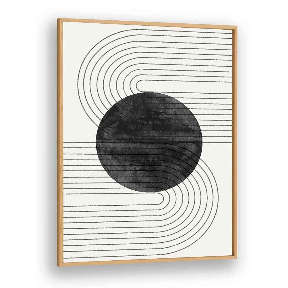 Deep Black Balance VI, boho art paintings by The Miuus Studio, featuring striking abstract design and modern style.