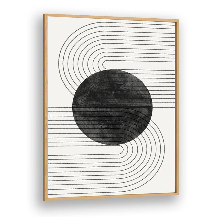 Deep Black Balance VI, boho art paintings by The Miuus Studio, featuring striking abstract design and modern style.