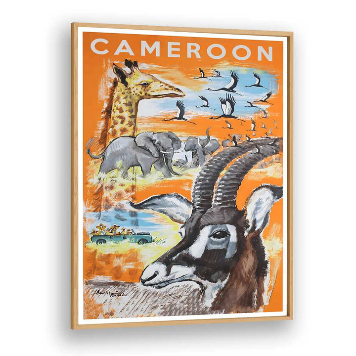 Explore the vibrant wildlife and landscapes of Cameroon with these stunning Vintage Travel Posters. Perfect for decor!