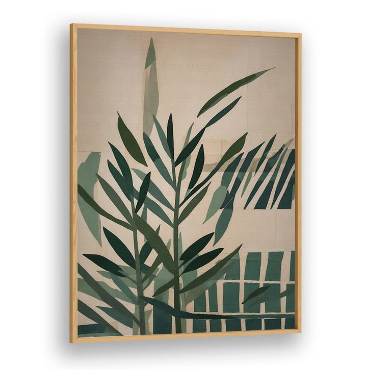 PAPER CUT GREEN LEAVES II, FLORAL FLOWER PAINTINGS showcase vibrant greenery, enhancing your home decor beautifully.