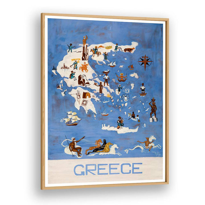GREECE III, VINTAGE TRAVEL POSTERS showcase the charm of Greek islands with vibrant artistic designs. Perfect for decor!