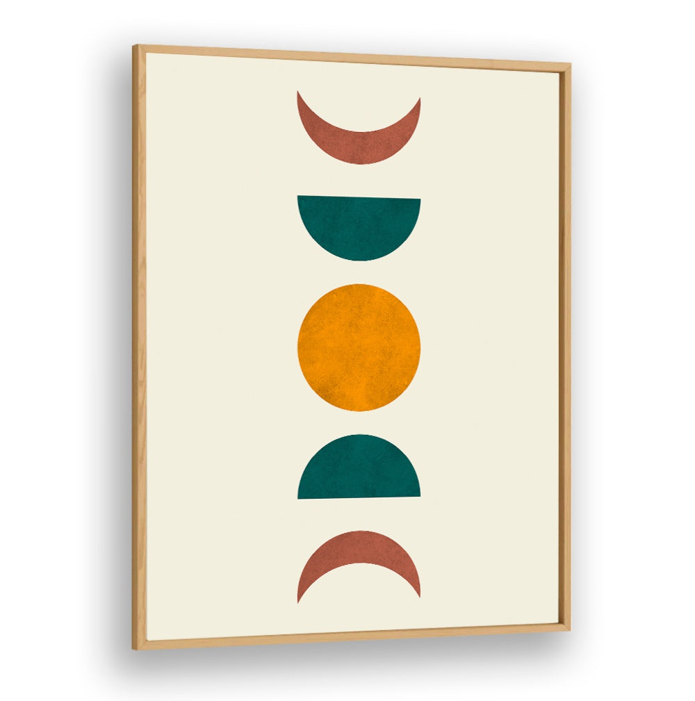 Elegant MOON PHASES II, BOHO ART PAINTINGS showcasing lunar cycles in soothing colors, perfect for home decor.