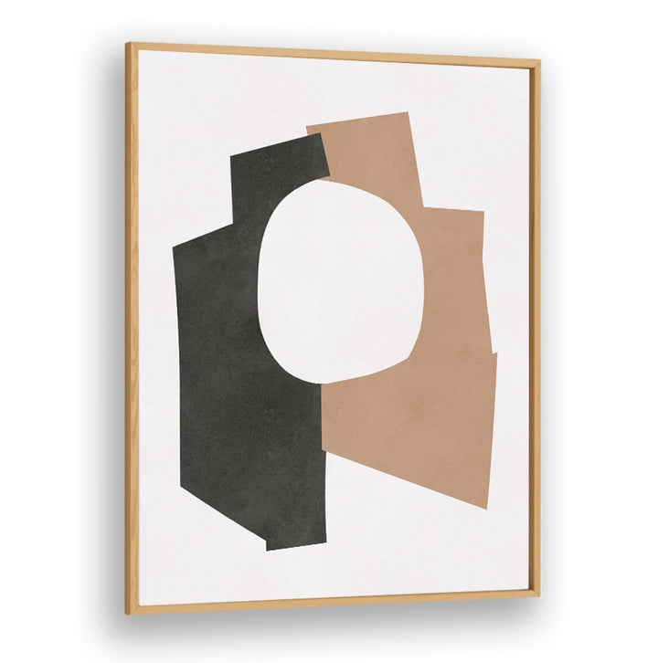 Stylish CURVED SHAPES IV, GEOMETRIC ART PRINTS featuring unique forms in earthy tones, perfect for modern decor.
