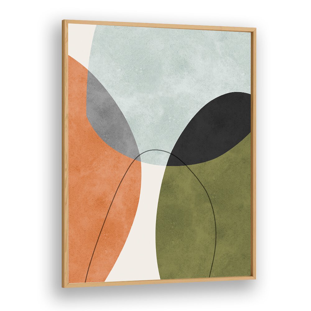 Colorful abstract shapes in earthy tones, showcasing ABSTRACT SHAPES IX, a unique piece of ABSTRACT PAINTINGS.