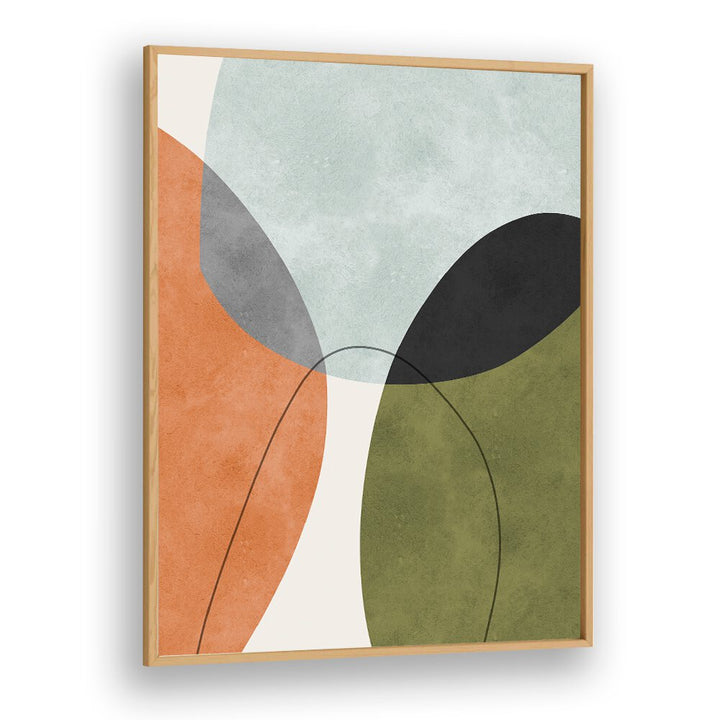 Colorful abstract shapes in earthy tones, showcasing ABSTRACT SHAPES IX, a unique piece of ABSTRACT PAINTINGS.