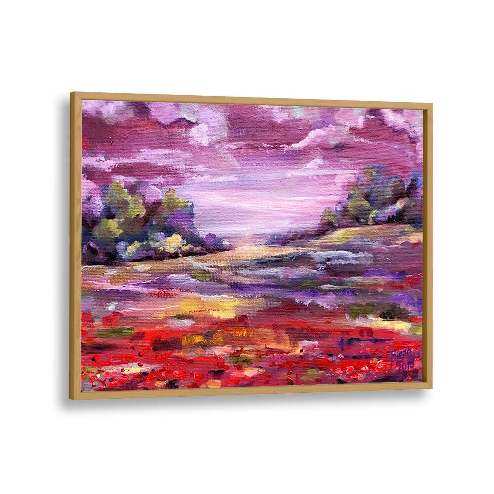 Vibrant PURPLE LANDSCAPE PAINTINGS featuring serene hues and natural beauty, perfect for enhancing your living space.