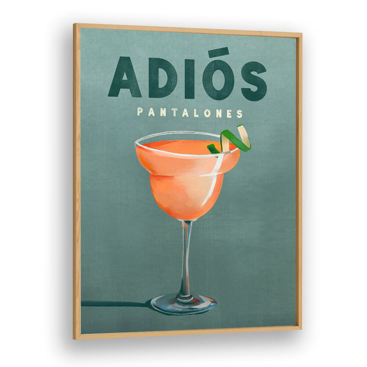 Elevate your decor with PANTALONES, BAR art featuring a vibrant cocktail print, perfect for any stylish space.