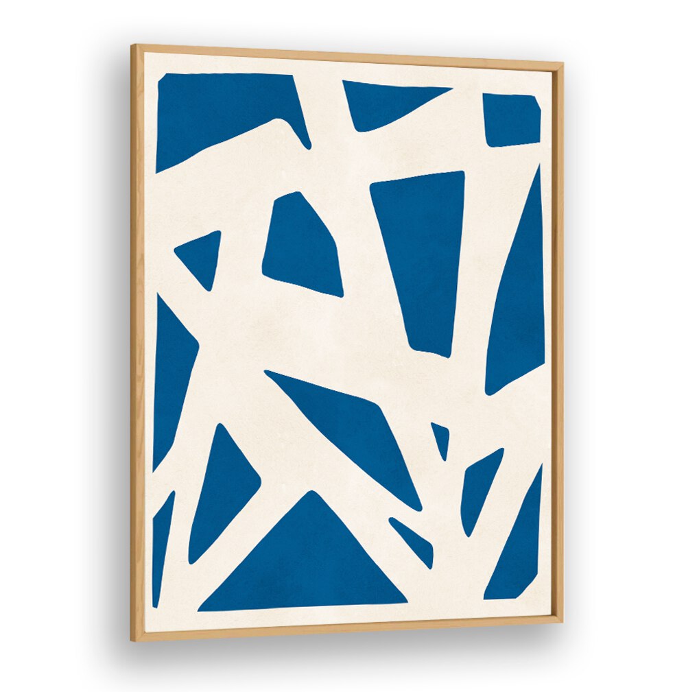 Bold blue and white design of EXPRESSIVE LINES VI, ABSTRACT PAINTINGS, perfect for modern art enthusiasts.