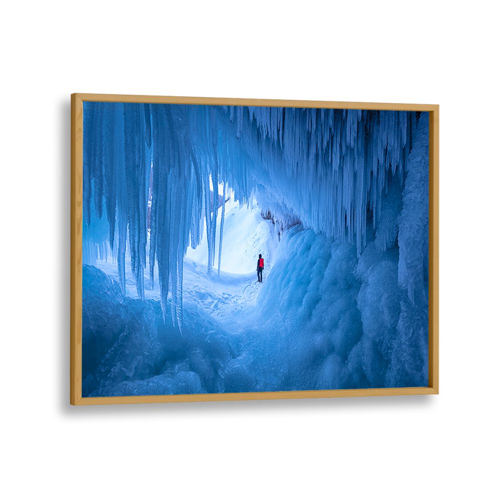 Stunning CAVE OF ICE, PHOTOGRAPHY PRINTS showcasing a frozen wonderland that transforms any space beautifully.