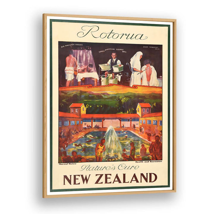 Explore the charm of Rotorua with our NEW ZEALAND, VINTAGE TRAVEL POSTERS, showcasing the beauty of this iconic destination.