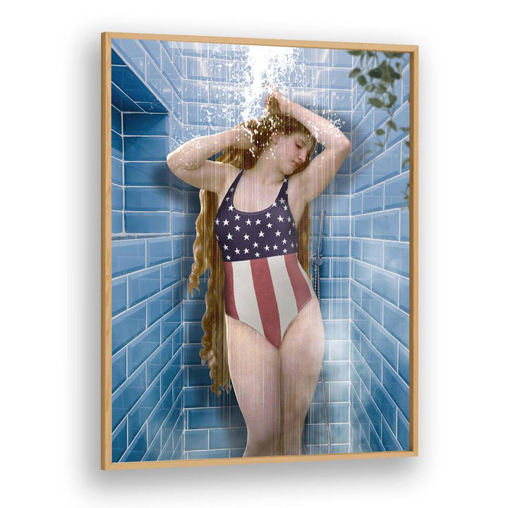 Transform your bathroom with BEAUTY IN SHOWER, ALTERED ART PRINTS by Dikhotomy, adding charm and elegance to your space.