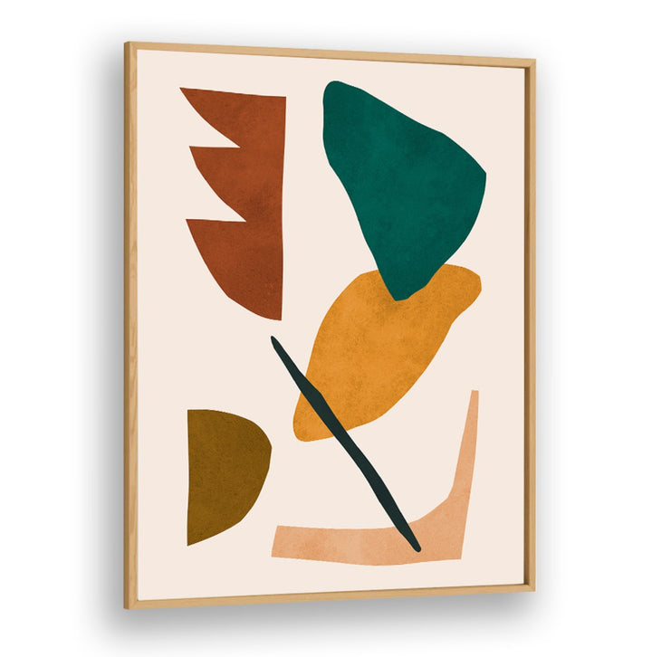 Colorful abstract shapes in earthy tones create stunning EXPRESSIVE, BOHO ART PAINTINGS for vibrant home decor.