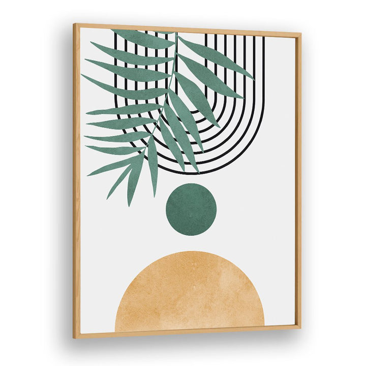 Stylish LEAVES V, BOHO ART PAINTINGS featuring abstract watercolor leaves for modern home decor enhancement.
