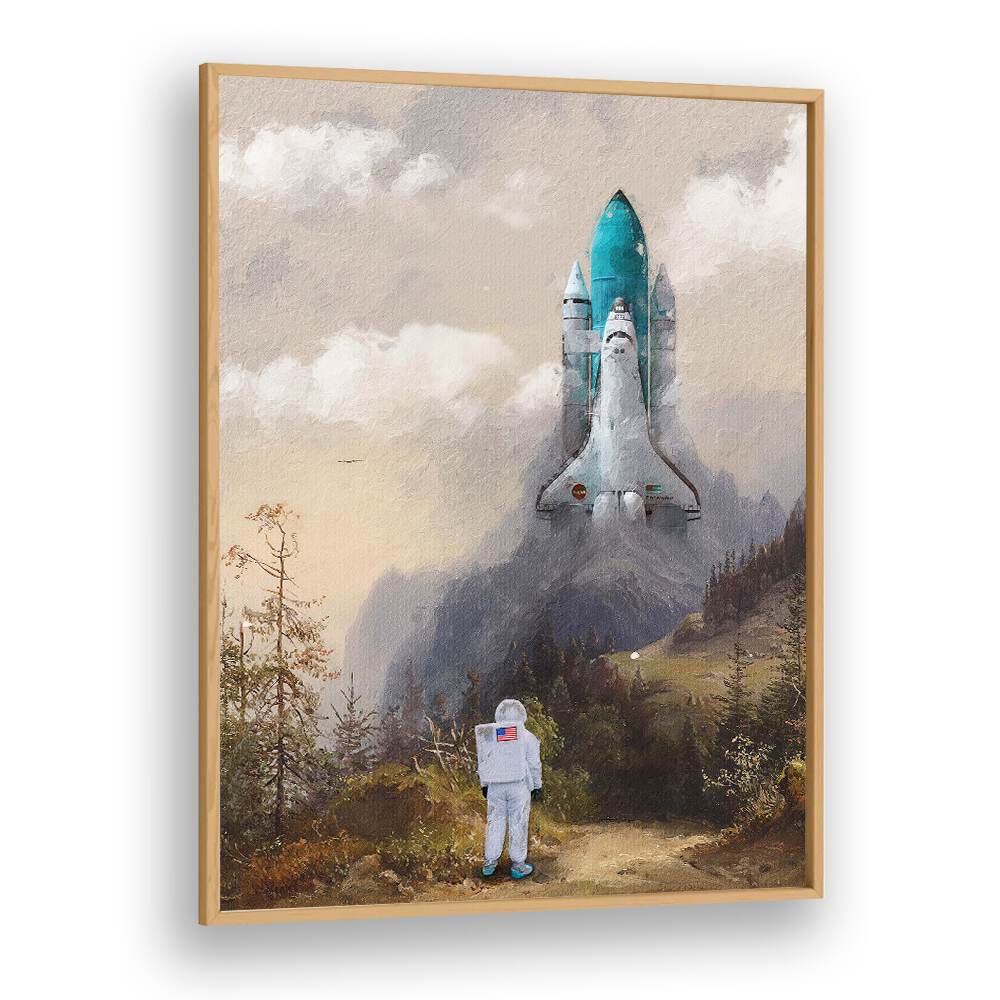 Surreal “Missed the Shuttle” altered art print by Dikhotomy, perfect for transforming your space with imagination.