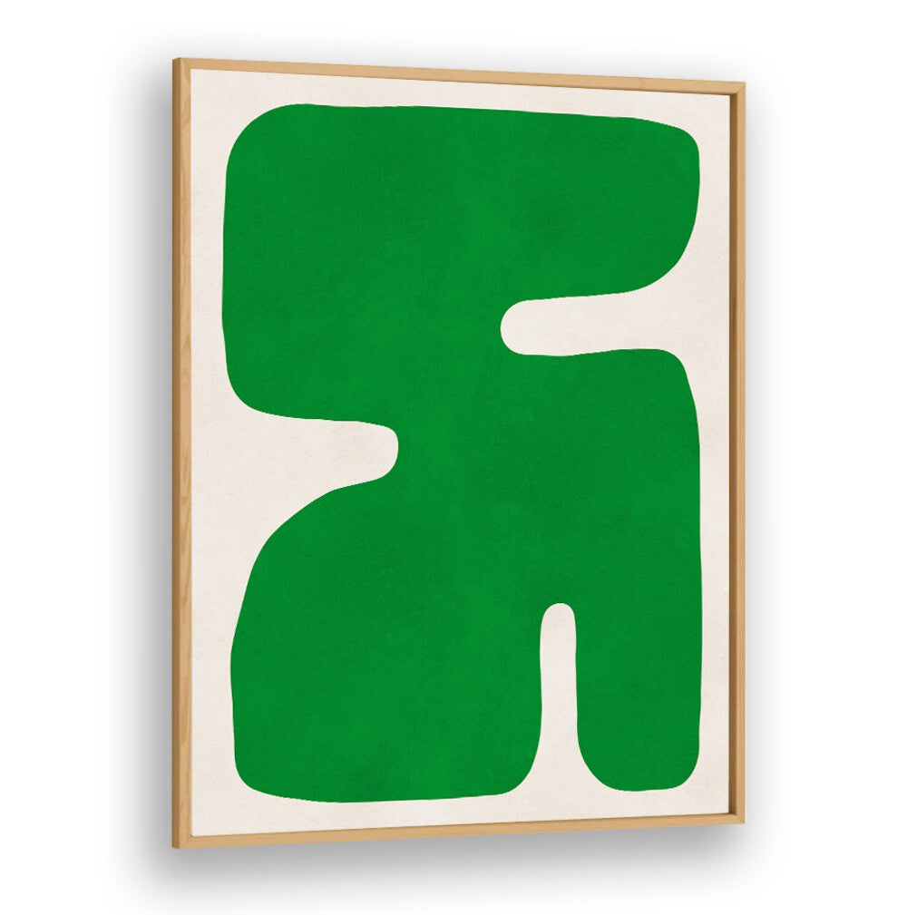 Stunning ORGANIC V, GEOMETRIC ART PRINTS featuring modern shapes in vibrant green, perfect for contemporary decor.